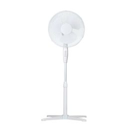 Ventilador de pie 45 W, ø40 cm, 3 velocidades, blanco