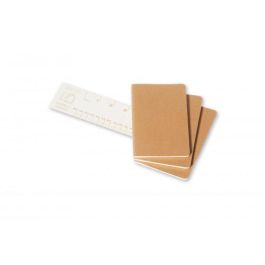 Cuaderno Moleskine Cahier 9X14 64H Horizontal Marron Kraft Set De 3