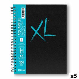 Bloc de dibujo Canson XL Aquarelle 34 Hojas Blanco A5 5 Unidades 300 g/m² 148 x 210 mm Precio: 40.50000032. SKU: S8423498