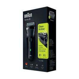 Braun Afeitadora 3-300S, Carga Rápida, Hoja Flexible, Batería 40 Minutos, Wet & Dry, IPX7