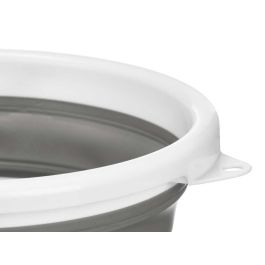 Arte Regal Cubo Plegable 10L Blanco Gris - Plástico PP/TPR - Plegado: 34x4x33 cm, Abierto: 25 cm Alto (Set de 12)