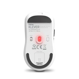 Krom Klever Ratón gaming inalámbrico 2.4GHz óptico 10000 DPI con sensor Pixart 3325, ultraligero 55g, diestro y modo dual USB.