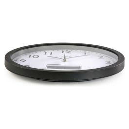 Reloj de Pared Versa Negro Plástico Minimalista 4 x 35 x 35 cm Reloj de Pared Versa Negro Plástico Minimalista 4 x 35 x 35 cm