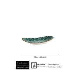 Moon Turquoise Plato Oval 26X15X3 Cm (6 Unidades) Moon Turquoise Plato Oval 26X15X3 Cm (6 Unidades)