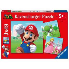 Ravensburger Puzzle 3x49 piezas Super Mario - Set de 3 Rompecabezas Infantiles para Niños y Niñas de 5 años o más