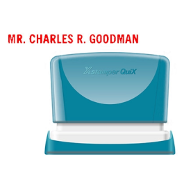 X'stamper Sello Quix Personalizable Color Rojo Medidas 4x60 mm Q-05 Precio: 6.50000021. SKU: B12X9P6S24