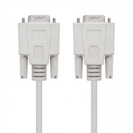 Nanocable 10.14.0602 Cable Serie Null Modem DB9/H-DB9/H 1.8 m (180 cm), Color Beige, Conformidad RoHS