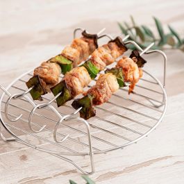 Grill Acero con 3 Pinchos Naturalia Quid 17x17x7,2 cm
