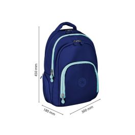 Mochila Antartik Fusion Flex Multibolsillo Azul Marino 19 L 450x180x300 mm