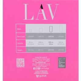 Lav Set de 6 Vasos para Agua de 295 cc Colección Liberty - Vasos de 6 x 6 x 13 cm (8 Cajas)