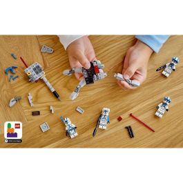 LEGO 75345 Star Wars Pack de Combate Soldados Clon 501, Incluye 4 Minifiguras y Cañón Antivehículo AV-7, +6 Años