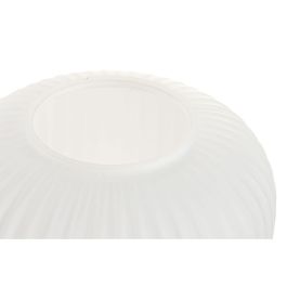 DKD Home Decor Lámpara de Sobremesa Moderna de Cristal y Metal Blanco y Dorado 20x20x21 cm
