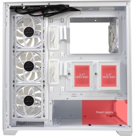 LC-Power LC-715W-ON Midi Tower PC Gaming Blanco ATX/Micro ATX/Mini-ITX Vidrio Templado Ventana Lateral