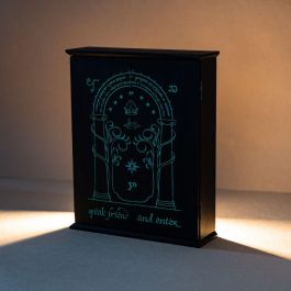 ERIK Colgador de Llaves Puerta de Moria El Señor de los Anillos, Luminiscente, Madera MDF, 21x26x6cm