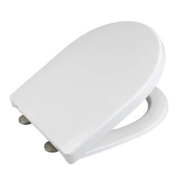 Wenko Tapa WC Habos con Dispositivo Automático de Bajar Easy-Close, Higiénica con Sujeción Fix-Clip