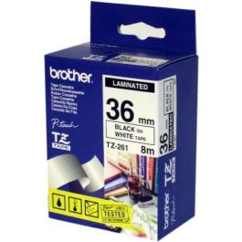 Brother Gloss Laminated Labelling Tape - 36 mm x 8m, Black on White Precio: 36.88999963. SKU: B1ES64GNZ7