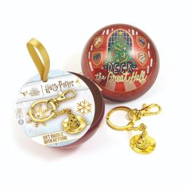 THE CARAT SHOP Llavero Sombrero Seleccionador y Bola de Navidad Harry Potter Adorno Metálico Rojo para Árbol de Navidad con Escudos de Casas