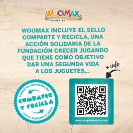 Woomax Supermercado de Madera con 25 Accesorios y Caja Registradora Eléctrica 48x30xh70 cm