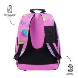 Totto Mochila Escolar Gatos Astronautas MA04ECO029-2310N-9I9 Rosa