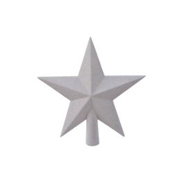 Decoris Estrella blanca para árbol de navidad con purpurina, 19x4,2x19cm, 5 puntas Precio: 2.8900003. SKU: S7903783
