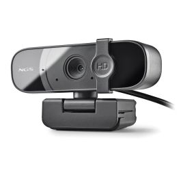 NGS XPRESSCAM1080FHD Webcam XpressCam 1080 Full HD 1080p con Micrófono Integrado, USB 2.0 y LED Anti-Hack. Compatible Multi-OS