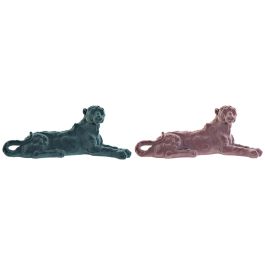 DKD Home Decor Figura Colonial Leona de Resina Verde Rosa 9 x 11 x 26.5 cm (2 Unidades) Precio: 10.89726. SKU: S3016860