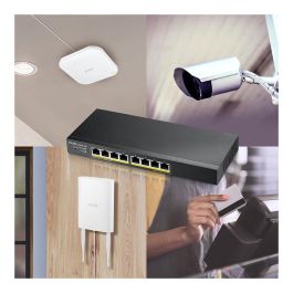 Zyxel GS1915-8EP Switch Inteligente Gigabit de 8 Puertos con 8 Puertos PoE y Presupuesto de 60W