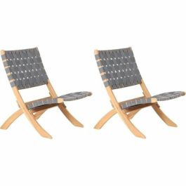 Conjunto de 2 sillones bajos de jardín VERONE gris claro Precio: 105.50000043. SKU: B16PGAJHAH