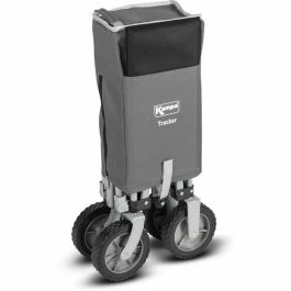 Kampa Trucker Trolley Carro Plegable de 4 Ruedas Gris - Carga 100kg y Ruedas Todo Terreno para Camping, Playa y Hogar