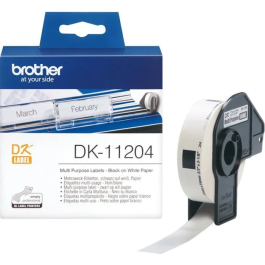 BROTHER Rollo Etiquetas DK11204 17x54mm Negro sobre Blanco 400 piezas Precio: 6.59000001. SKU: S0201272