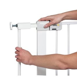 Safety 1st Extensión Barrera Seguridad Niños 7 cm Blanca Compatible Easy Close Metal, Wood, Auto-Close