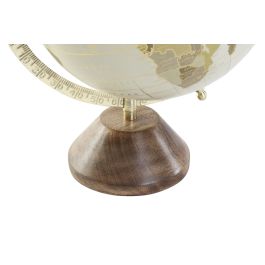 DKD Home Decor Globo Terraqueo Colonial Dorado Marron PVC Mango 23 x 30 x 23 cm