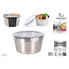 Santa Clara Fiambrera de Acero Inoxidable para Microondas y Horno, 1 Litro, 15.1 x 14.9 x 8.5 cm (12 Unidades) Precio: 93.7266. SKU: B19VYF9W6Z