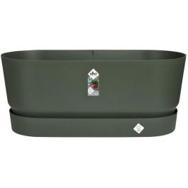 Greenville Oval Planter - Plastic - con ruedas - Ø60 - Green de hoja Greenville Oval Planter - Plastic - con ruedas - Ø60 - Green de hoja