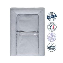 Candide Mat'Confort Cambiador Bebé Gris con Bordes Levantados, Cinturón Antideslizante y Sujeción con Espuma y Cuentas. Desde Nacimiento.