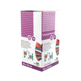 Liderpapel Papel Celofan 50x70 cm Expositor 56 Bolsas 8 Colores Surtidos