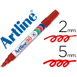 Artline Rotulador Permanente Rojo Punta Biselada 5mm para Papel Metal Cristal Precio: 15.49999957. SKU: B1D4NQ8J59