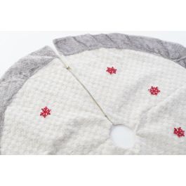 DKD Home Decor Base de Árbol de Navidad Tradicional, Poliéster, Blanco Gris Rojo, 106x106x1 cm (2 Unidades) DKD Home Decor Base de Árbol de Navidad Tradicional, Poliéster, Blanco Gris Rojo, 106x106x1 cm (2 Unidades)