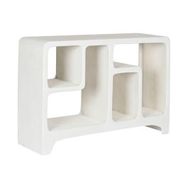 DKD Home Decor Consola Boho Scandi Resina/MDF Blanco 120x35x80 cm – Colección Feel and Touch
