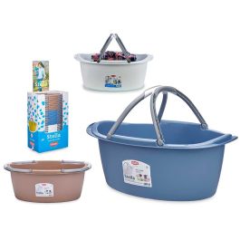 Stefanplast Cesta Oval de Plástico 25L con Asas - Azul, Blanco, Marrón - 59x38x23 cm (30 Unidades) Precio: 205.89000025. SKU: S3600011