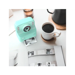 Wondee Cámara de Fotos Instantánea Turquesa con Impresión Rápida y Juegos Incluidos, Cámara Digital 12MP