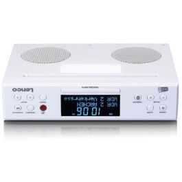 Lenco KCR-190 Radio de Cocina Analógica y Digital DAB+ FM PLL Bluetooth 5.2 Pantalla LCD Blanco Altavoces Incorporados
