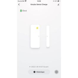 Konyks KON3770024338218 Senso Charge 2, Detector de apertura Wi-Fi puertas y ventanas, batería 1 año, notificaciones smartphone
