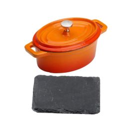 GSW Mini Cacerola Hierro Fundido 12x9,5 cm Inducción (8 Unidades) Orange Shadow M