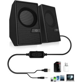 CONCEPTRONIC ALTAVOCES 2.0 6W COLOR NEGRO JACK 3.5" Y BLUETOOTH ALIMENTACION USB