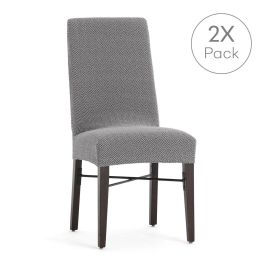 Funda para Silla Eysa JAZ Gris 50 x 60 x 50 cm 2 Unidades Funda para Silla Eysa JAZ Gris 50 x 60 x 50 cm 2 Unidades