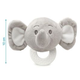 KioKids Mordedor Peluche Elefante Gris 13 cm Bebés +0 meses Alivio Dentición Masaje Encías Texturas Poliester EVA Colección Dolci Amici