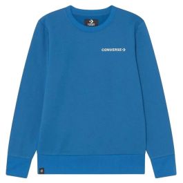 Sudadera sin Capucha Niño Converse WordMark Crew Azul 29,5