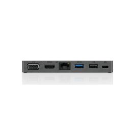 Lenovo Hub de Viaje USB-C Alimentado 13W con Puerto de Carga 5V/3A, Base de Conexión Portátil Gris Hierro