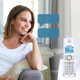 Alcatel F530 duo Teléfono Inalámbrico Dúo Azul con Manos Libres y Directorio 50 Contactos